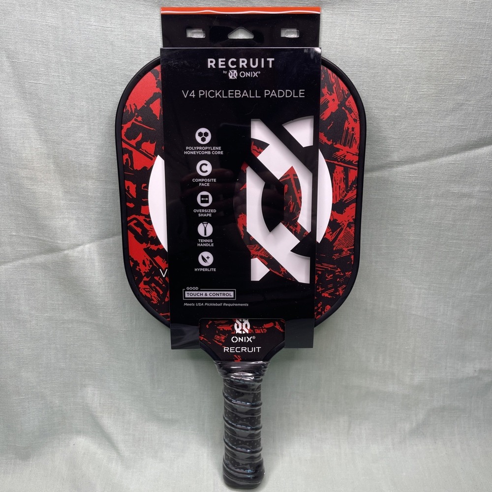 ONIX Recruit V4 Pickleball Paddle Composite Face Polypropylene Honeycomb Core